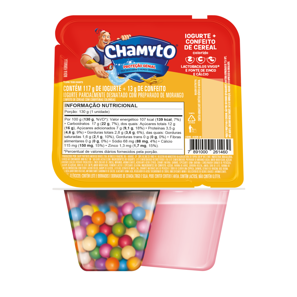 Chamyto 1+1 Morango e Cereal colorido 130g